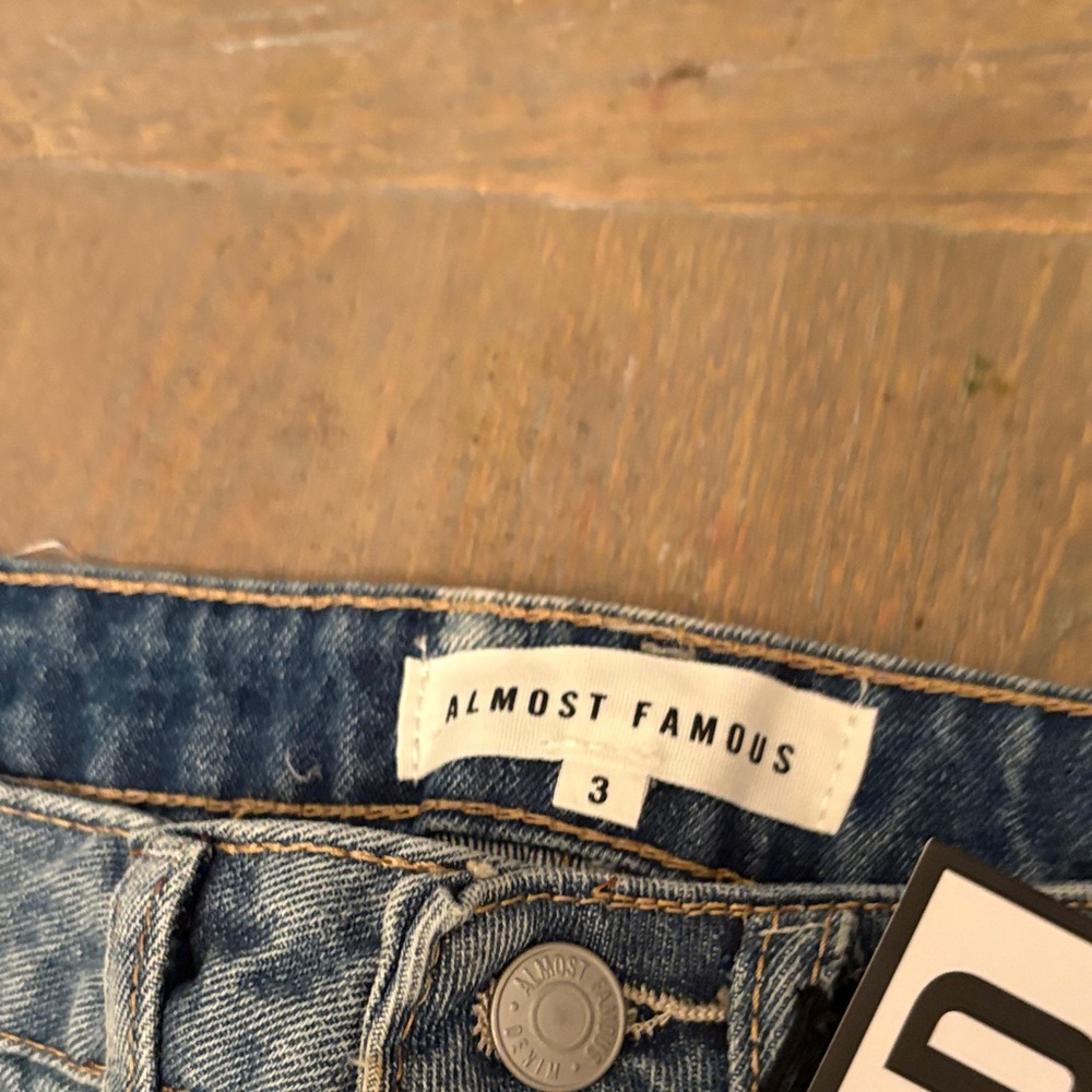 Almost Famous Blue Denim Boyfriend Jeans - Picture 3 of 5